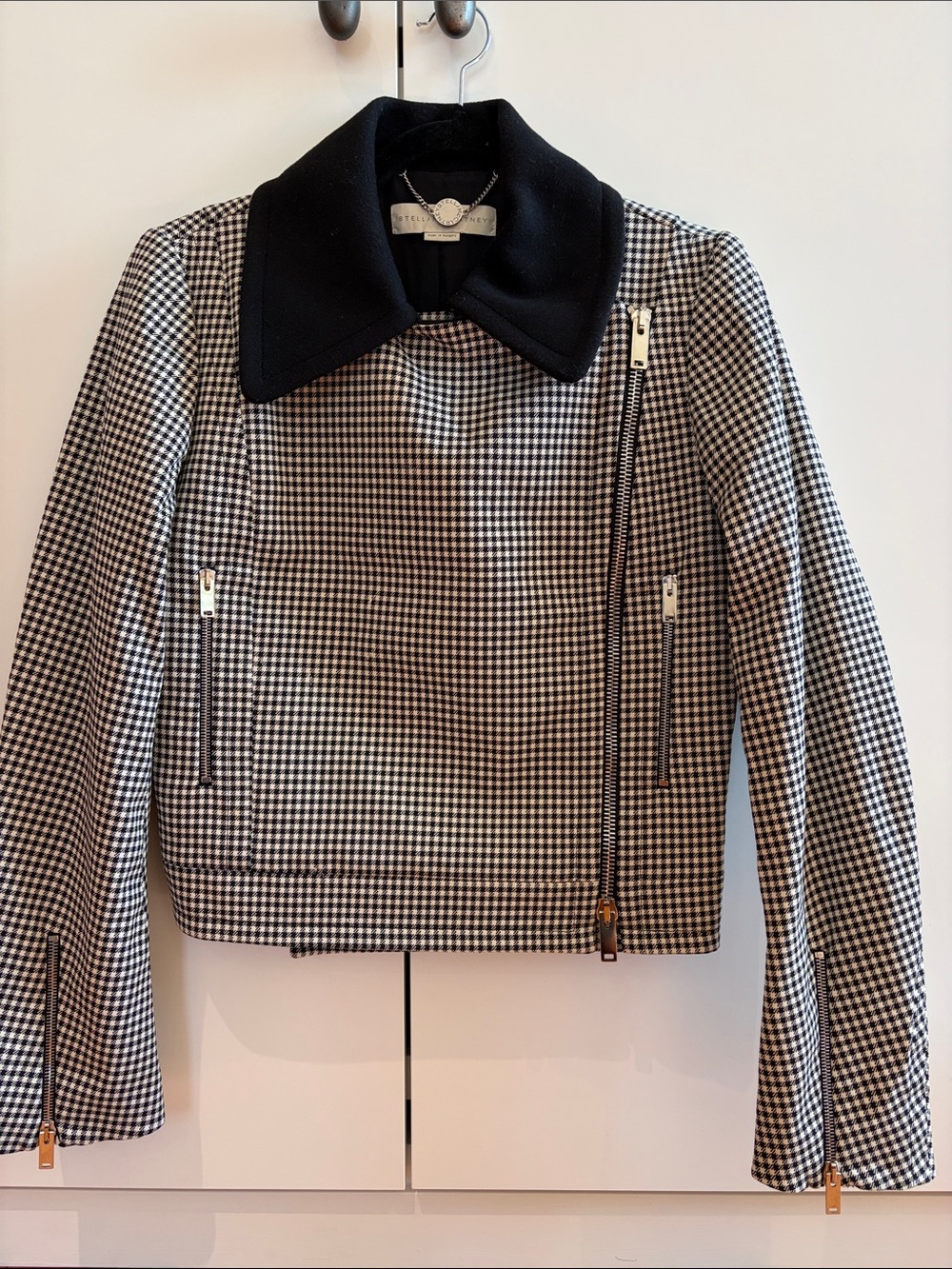 Stella à McCartney Houndstooth Biker jacket